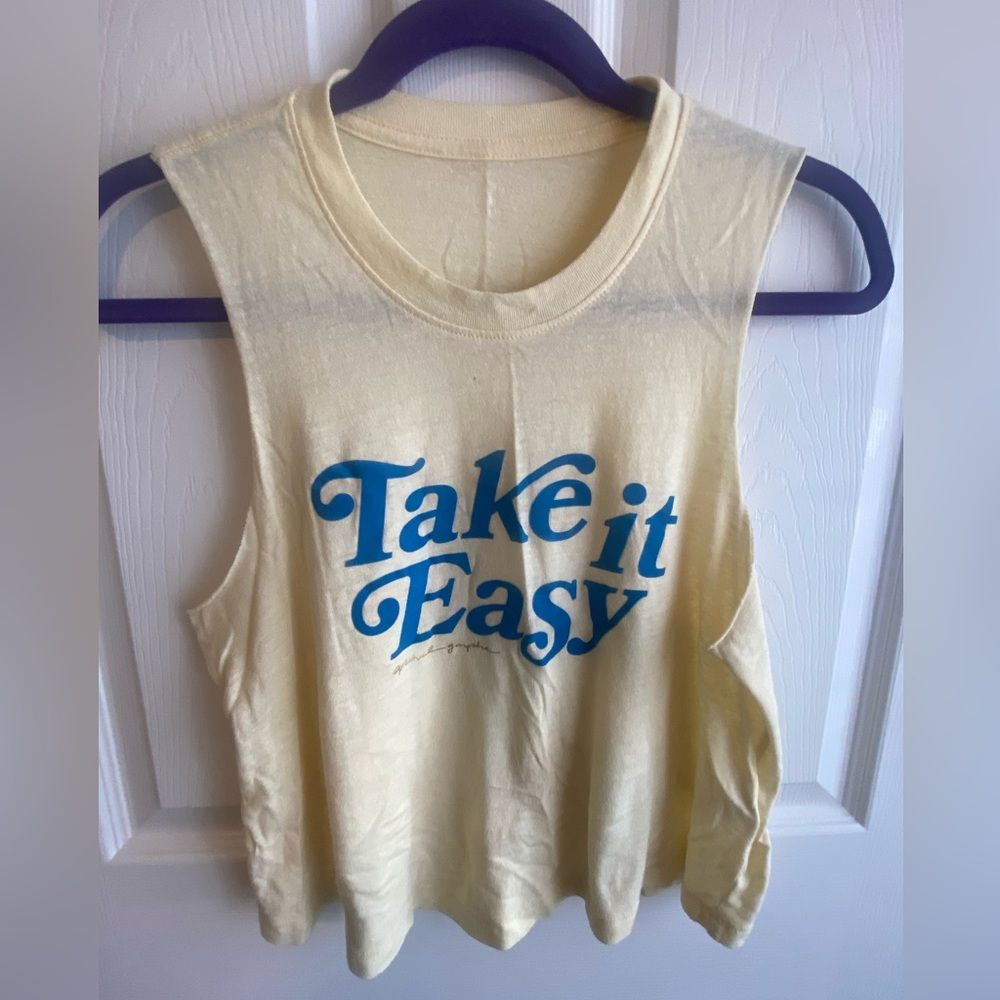 Spiritual Gangster Yellow Sleeveless Top